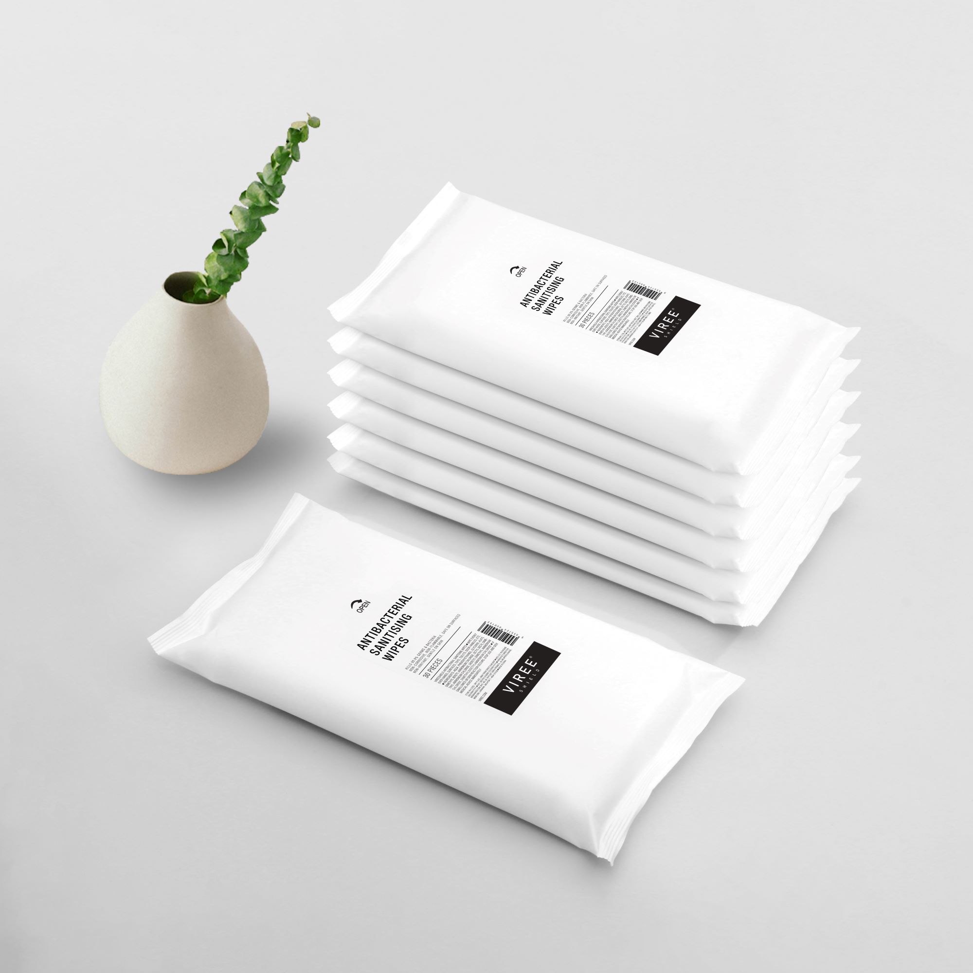VIREEshield Antibacterial Sanitising Wipes x 30's (Bundle of 6)